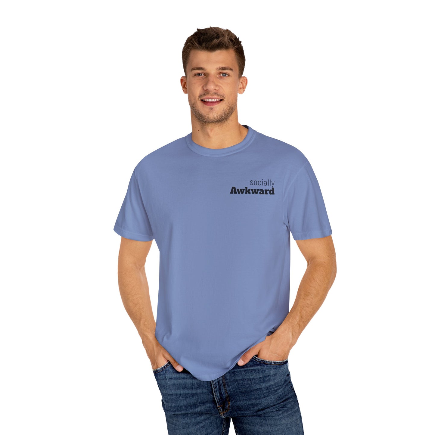 Socially Awkward Dog Lover T-Shirt - Unisex Garment-Dyed Tee