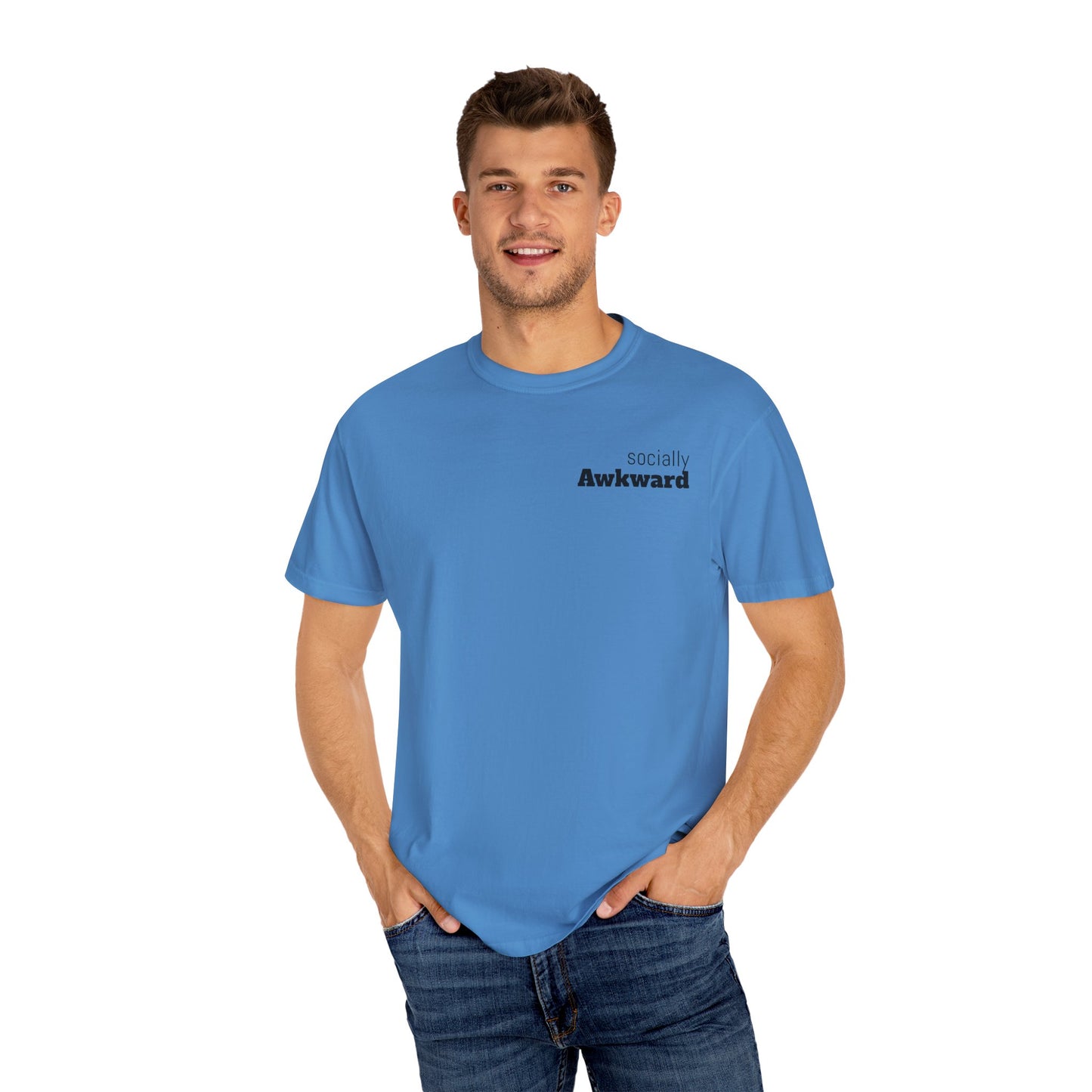 Socially Awkward Dog Lover T-Shirt - Unisex Garment-Dyed Tee