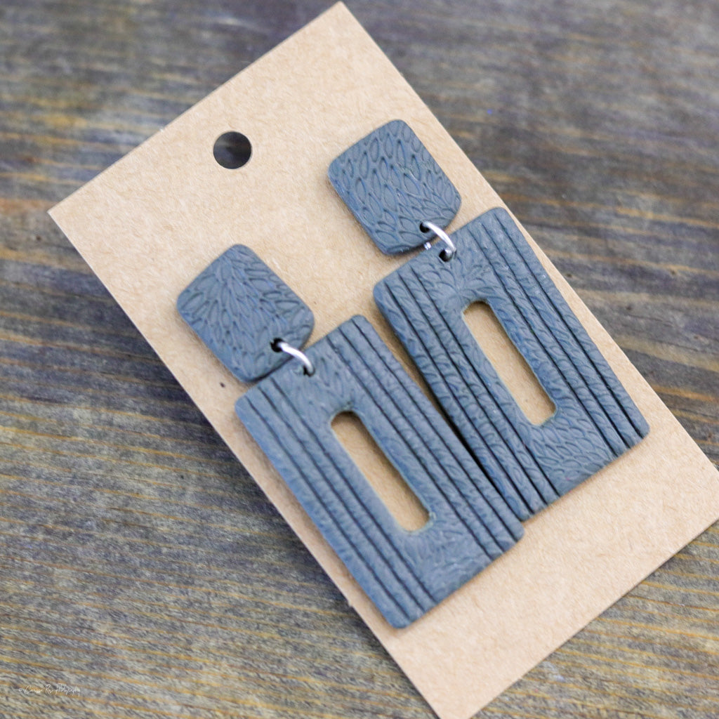 Soft Sage Green Rectangle Earrings