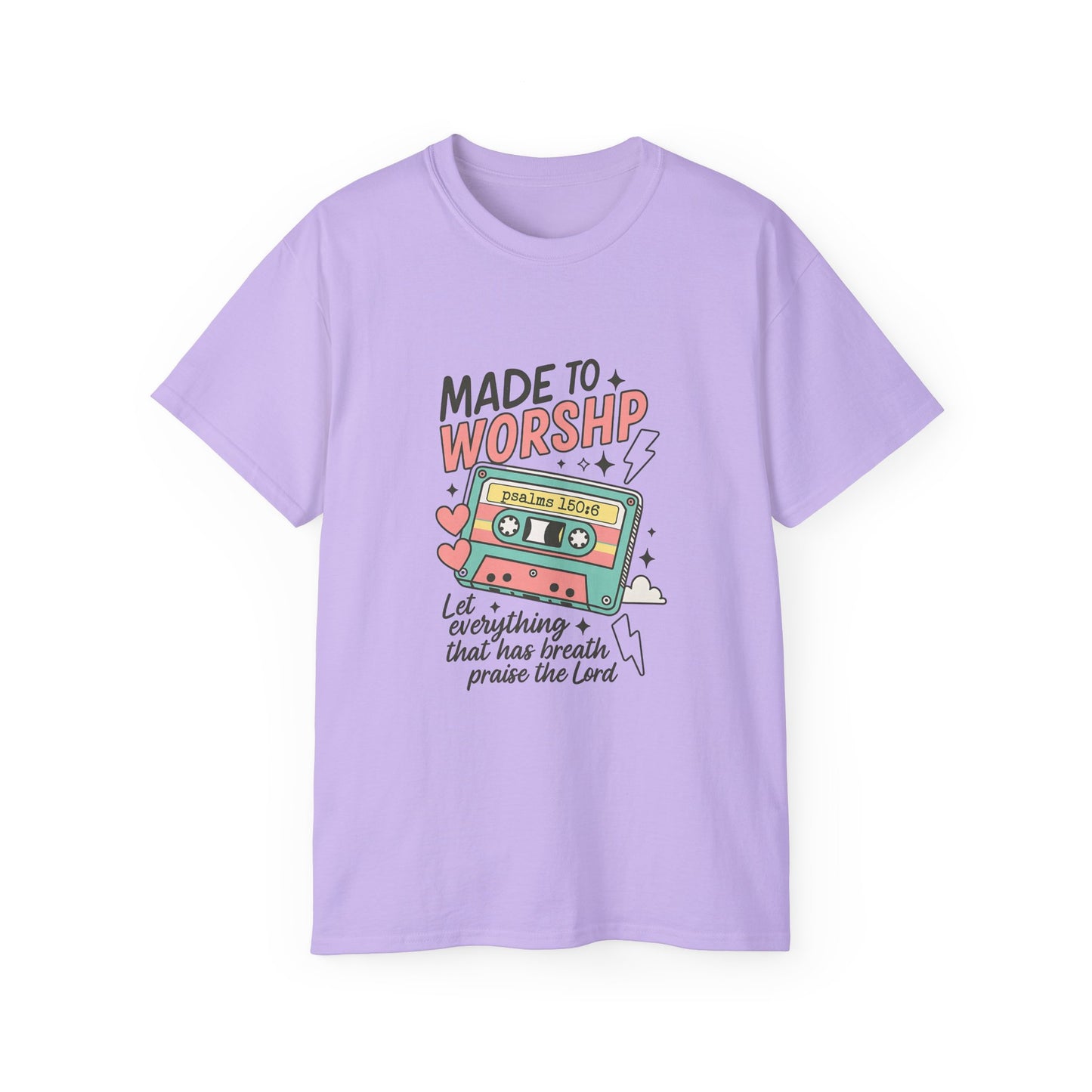 Made to Worship Unisex Cotton Tee - Faith-Inspired Casual Shirt
