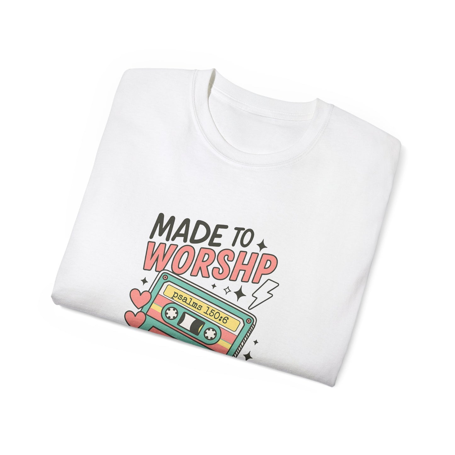 Made to Worship Unisex Cotton Tee - Faith-Inspired Casual Shirt