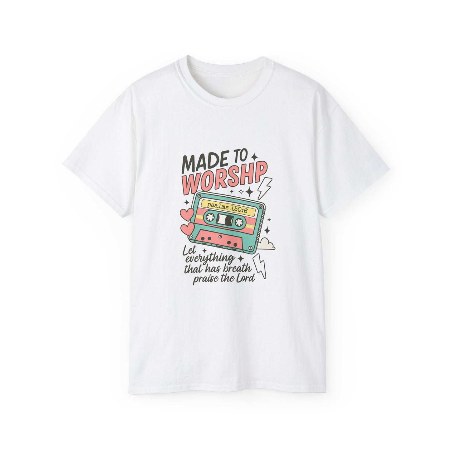 Made to Worship Unisex Cotton Tee - Faith-Inspired Casual Shirt