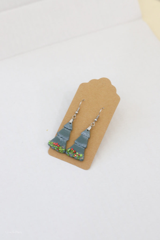 Green Tree Sparkle Earring