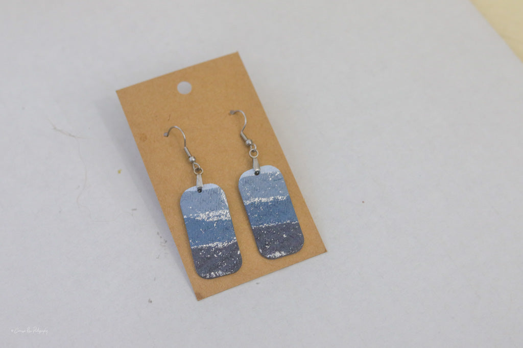 Blue and Silver Dangles