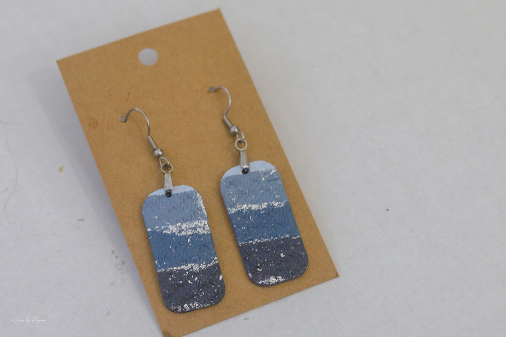 Blue and Silver Dangles