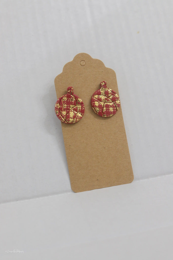 Large Buffalo Plaid Stud Earring