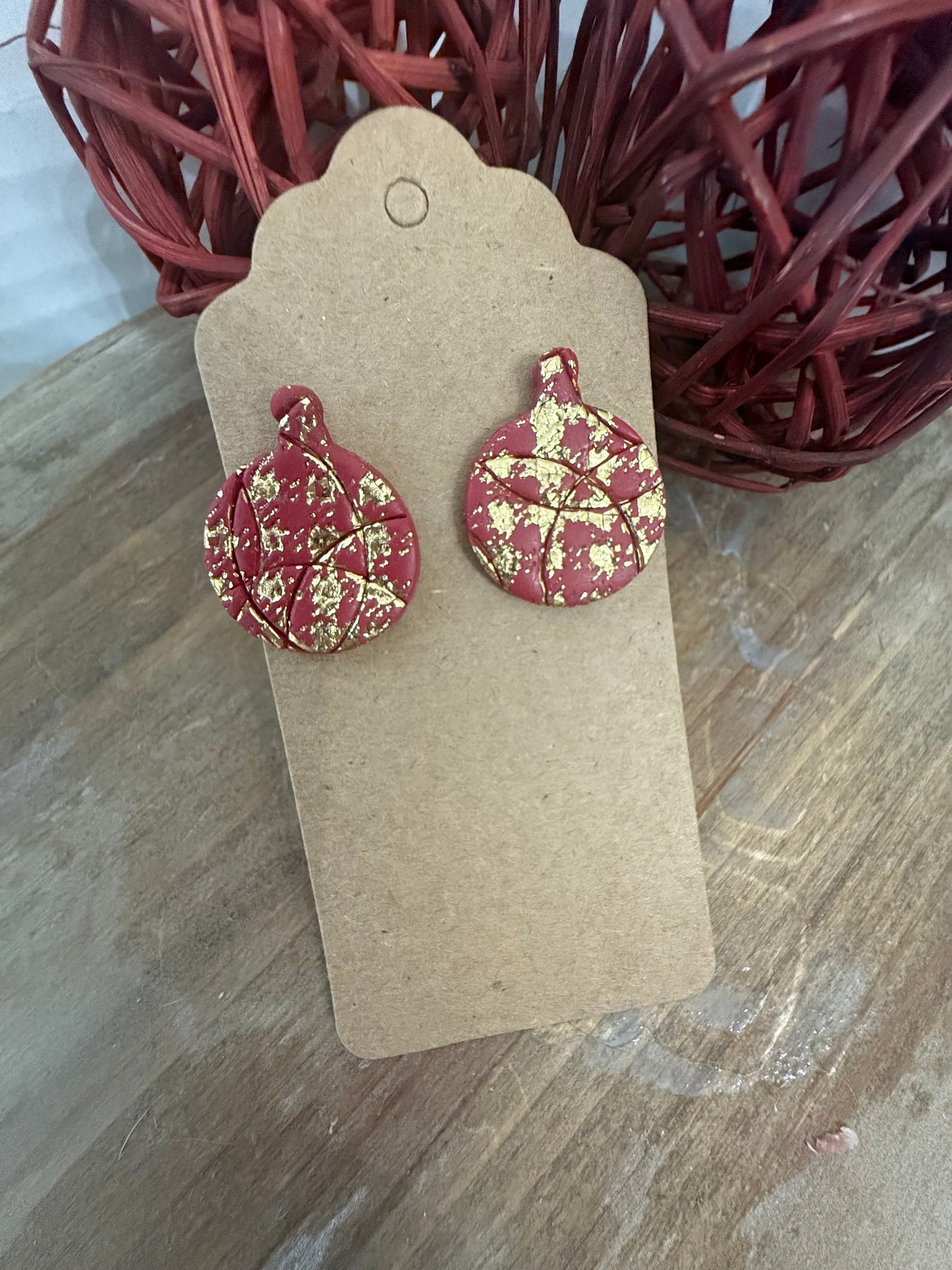 Large Buffalo Plaid Stud Earring