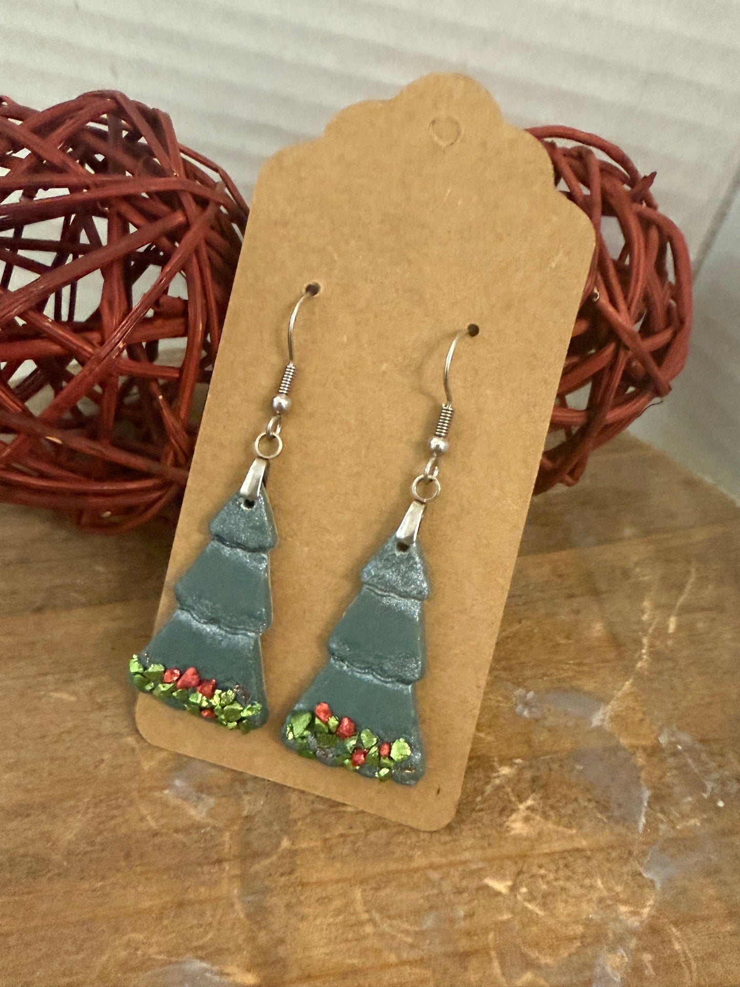 Green Tree Sparkle Earring