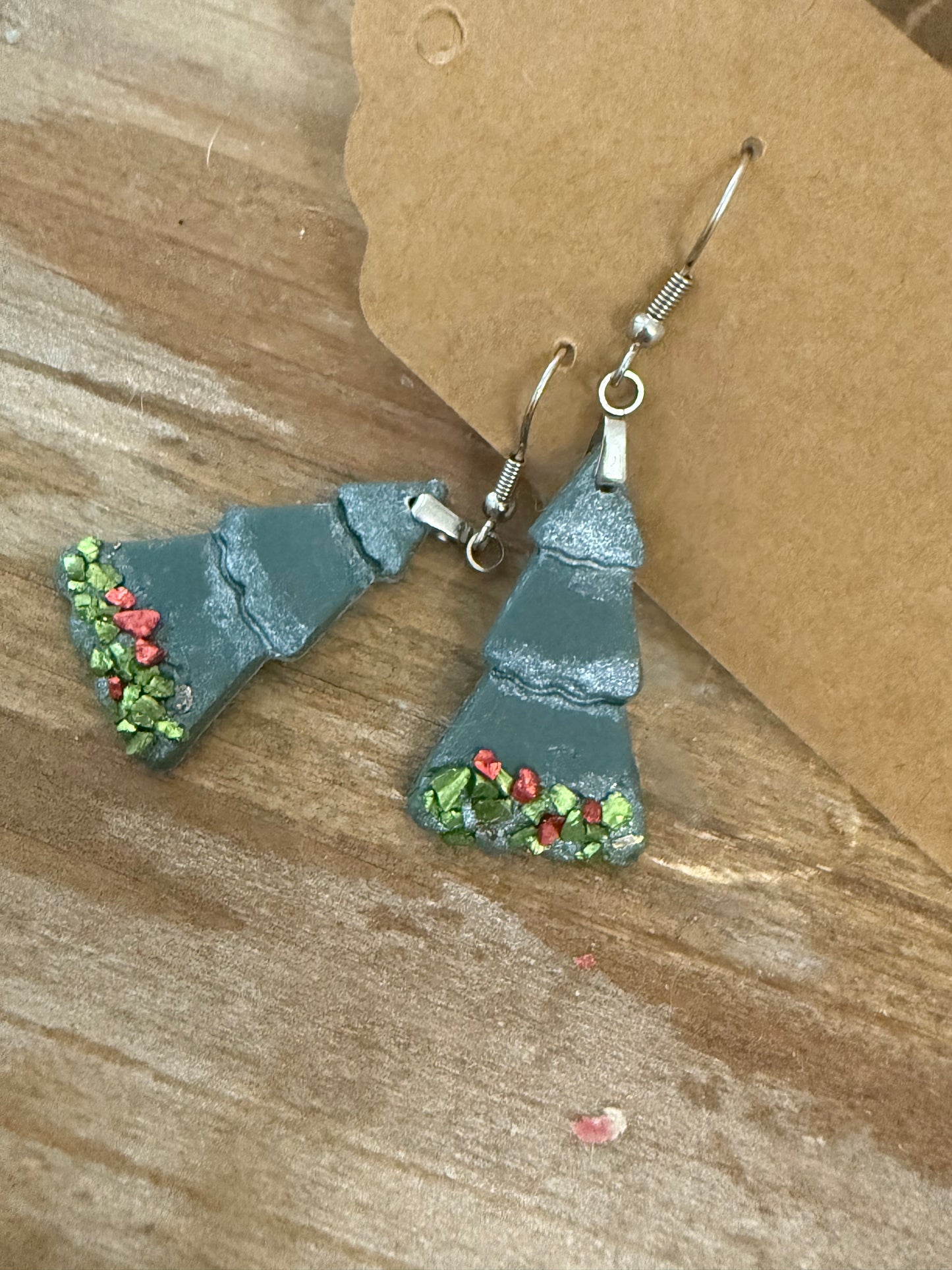 Green Tree Sparkle Earring