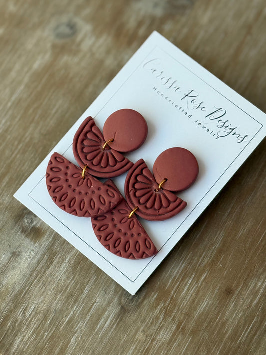 Boho Style Fall Inspired Dangle Statement Earrings