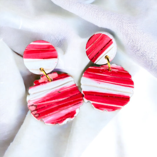 Peppermint Stripe Earring